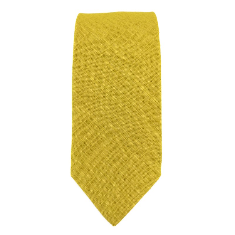 TigerTie Designer tie in plain colour, 100% linen, tie width