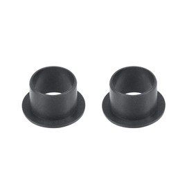 sourcing map Flanged Sleeve Bearing 14 mm Bore 16 mm Outer Diameter 12 mm Length POM Coated Oil-Free Bushings Black Pack of 2