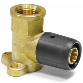 Pipetec Plug-In Fitting Wall Angle 20 x 2 mm – 1/2 Inch – 52 mm Installation Depth for Aluminium Composite Pipe DVGW, Multilayer Composite Pipe Plug-In System Fitting Connector Connector Wall Panel