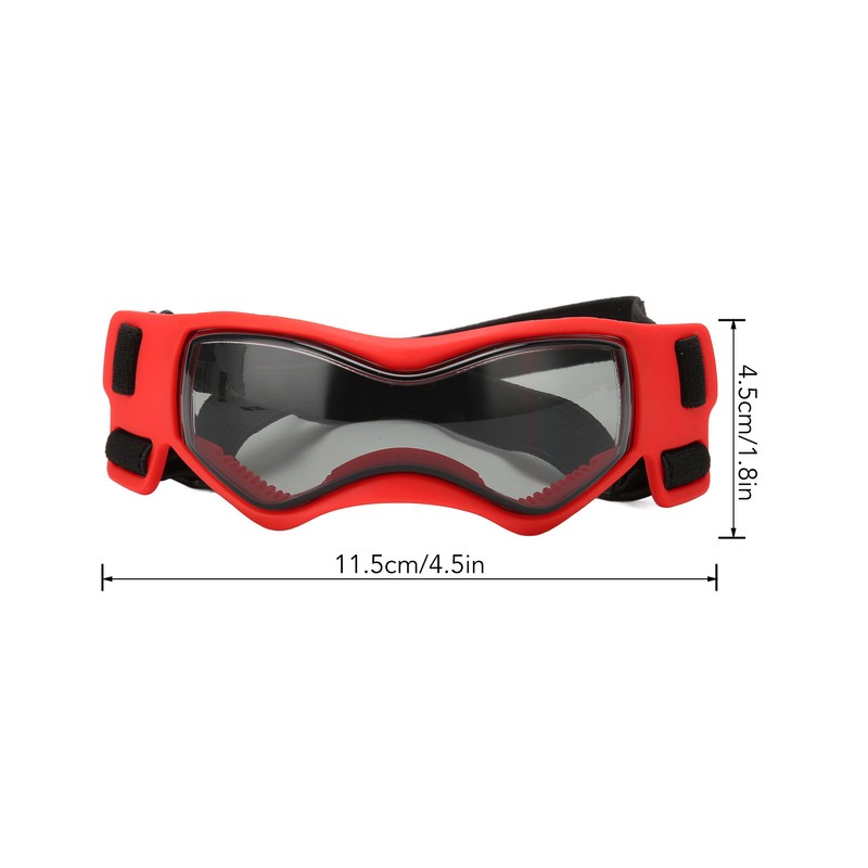 Dog Goggles Soft Silicone Frame Adjustable Dog UV Protection Sunglasses