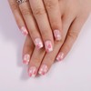 evpct Nude Pink Glossy Press on Nails Short Square, Nude