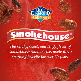 Blue Diamond Almonds, Smokehouse Flavored Snack Nuts, Plant-Based Protein and Fiber Snacks, Gluten Free Iconic Flavor Salty Nuts, Great for Events, Holidays, Parties, 25 Oz Resealable Bag (Pack of 1)