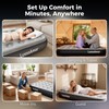 LussoAmor Twin Size 10 Inch Air Mattress with 4000mAh Rechargeable