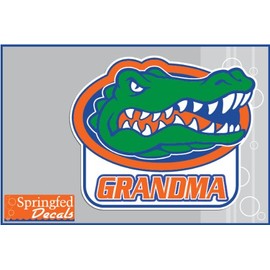 Florida Gators GRANDMA w/GATOR HEAD LOGO #1 Vinyl Decal Car Truck Window UF Baseball Sticker