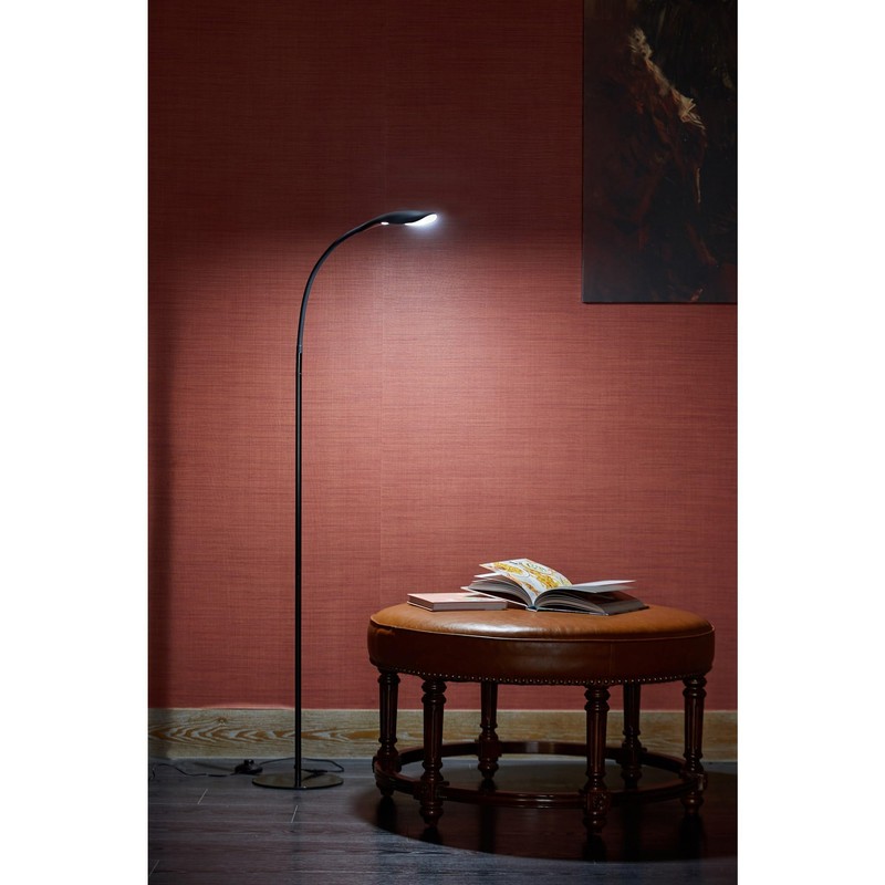 Bostitch Office Gooseneck LED Floor Lamp, Flexible Silicone Design, 72"