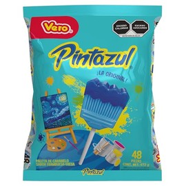 Paleta Pinta Azul, paletas de fresa y frambuesa, 48 piezas | 23.7 onzas |