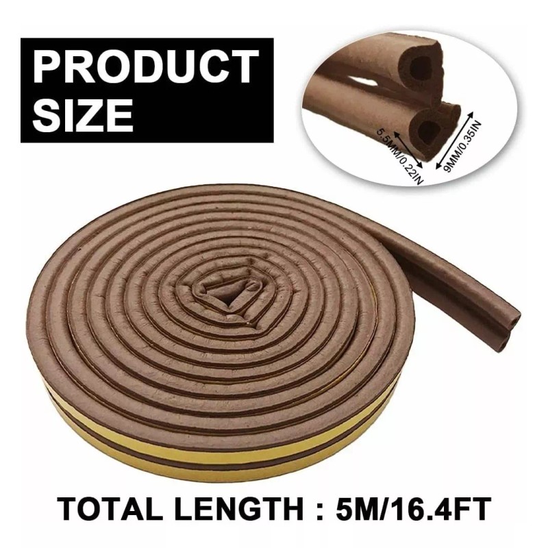SANBREVE Tira De Sellado Puerta Insonorizante Cuña Para Puerta 6pcs