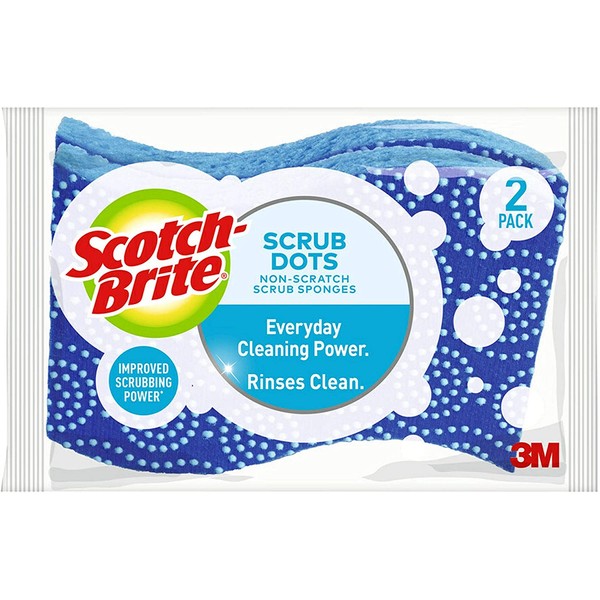 Scotch-Brite Scrub Dots Non-Scratch Scrub Sponge, 24 Scrub Sponges