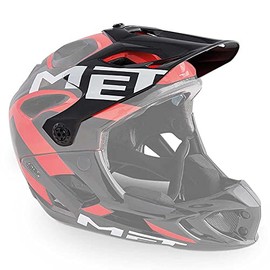MET Visor P/Helmet Parachute MCR, Sport, Red/Black (Multicoloured), S/M