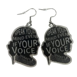 Speak Your Mind Even If Your Voice Shakes Earrings, RGB Earrings, Supreme Court Justice, Judicial Earrings