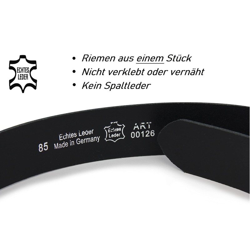 Frentree Leather Belt Made in Germany, Belt for Men and