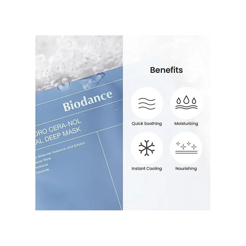 Biodance Hydro Cera-nol Real Deep Mask Tiktok- Importada 4pz