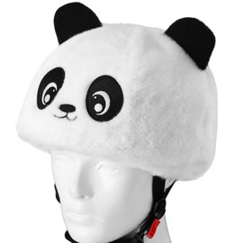 Hollowfly Ski Helmet Cover Panda Motorcycle Helmet Covers Decorative Animal Plush Helmet Cover Cute Helmet Decoration Suitable for Helmets of Ski Snowboard Skateboard Motorbike Motorcycle
