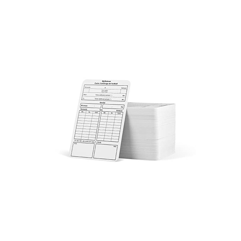 MyReferee 100 Piece Football Referee Card