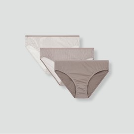 JAJU [JAJU] Women's Cotton Pinstripe Hipster Panties 3-pack (Choose 1 of 4 types)
