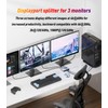 SWITCHFLUX DisplayPort to Dual DisplayPort with HDMI Adapter |4K@60Hz| Extended