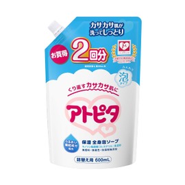 【Large Capacity】atopita (アトピタ) Moisturizing Full Body Foam Soap Refill 600ml (2 uses)