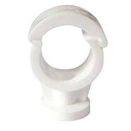 10 x fiXte Single Pipe Clips with Quick Lock Fastening for 15mm Pipes in White