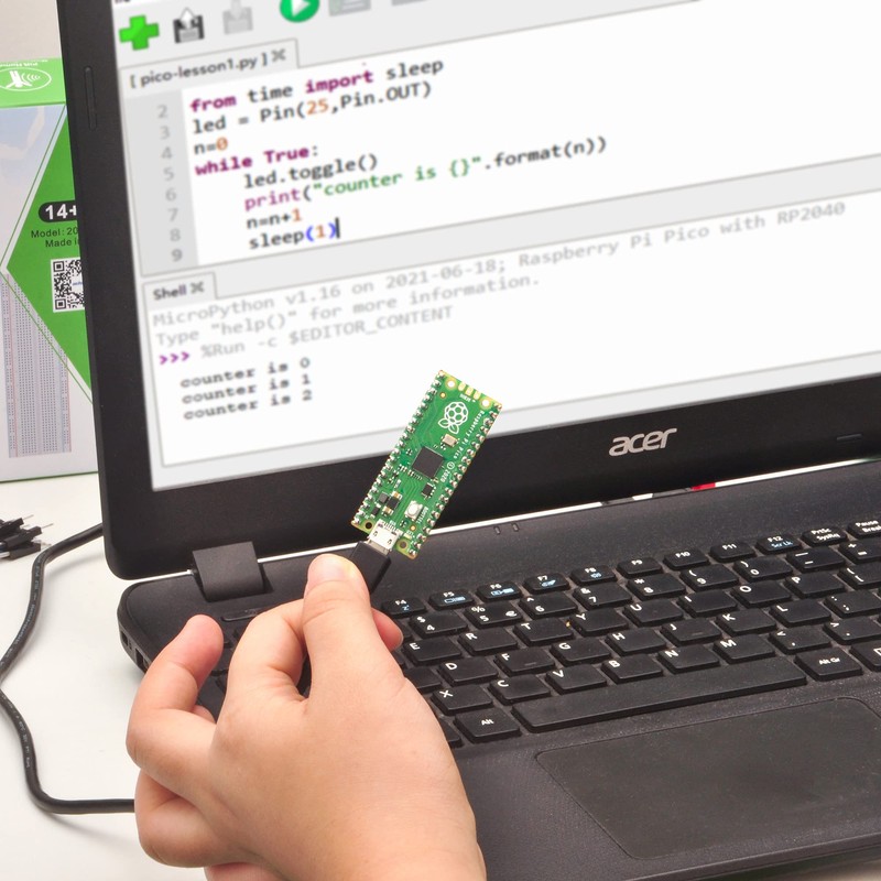 OSOYOO Raspberry Pi Pico Kit, Python Programming Sensor with Raspberry
