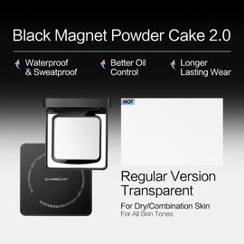 [2.0]CARSLAN Black Magnet Soft Focus Powder, 24H Longlasting Translucent Pressed Setting Powder, Oil Control, Waterproof, Sweatproof, Poreless Powder:_02 For Oily/Combo Oily Skin
