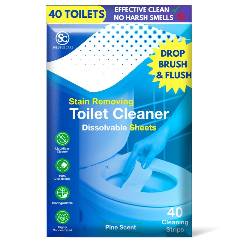 SOLUBLE CARE: Whole House Cleaning Sheet 5-Pack Bundle | Toilet