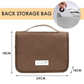 Bldrwer Toiletry Bag for Men, Girls, Women's Make-Up Bag, 1 Piece Toiletry Bag, Multiple Compartments, Large Capacity, for Travel, Bathrooms, Toiletries (Brown), brown, Fashion