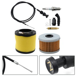 Zreneyfex TRX350 Carburettor Throttle Cable and Starter Valve Plunger Kit Replacement for Rancher 350 450 TRX350 TRX350FE 2000-2006, Including TRX350 Air Filter Oil Filter with Oil Filter Spark Plug