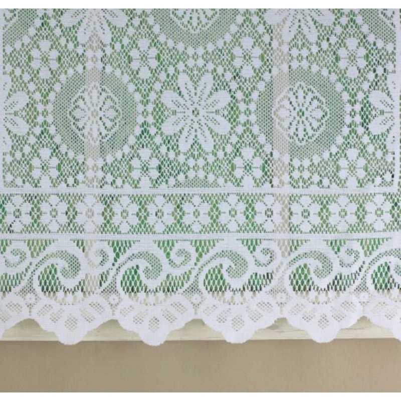 Today's Curtain Hopewell Premium Lace Panel 63", White, 58W x