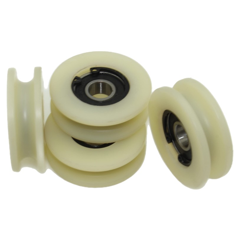Pack of 4 x Nylon Pulley Wheels with 8 mm