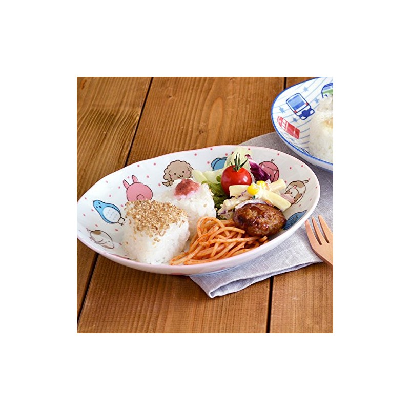 te-buruuxeai-suto Oval Plate Animal Love Girls Plate