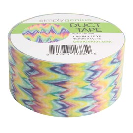Simply Genius (Single Roll) Patterned Duct Tape Roll Craft Supplies for Kids Adults Colored Duct Tape Colors, Pastel Tie Dye