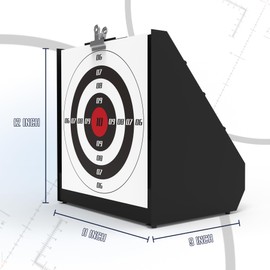KNINE OUTDOORS Pellet Bullet Trap, 100 Pack 11" X 11" Bullseye Paper Targets, Pellet Gun Targets for Backyard, Bullet Box (Bullet Trap) (Bullet Trap)