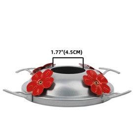 Metal Top Metal Hummingbird Feeders Base Cover with 4 Perches and 4 Flower Ports for Hummingbird Feeders Base - Metal TOP Cover ONLY