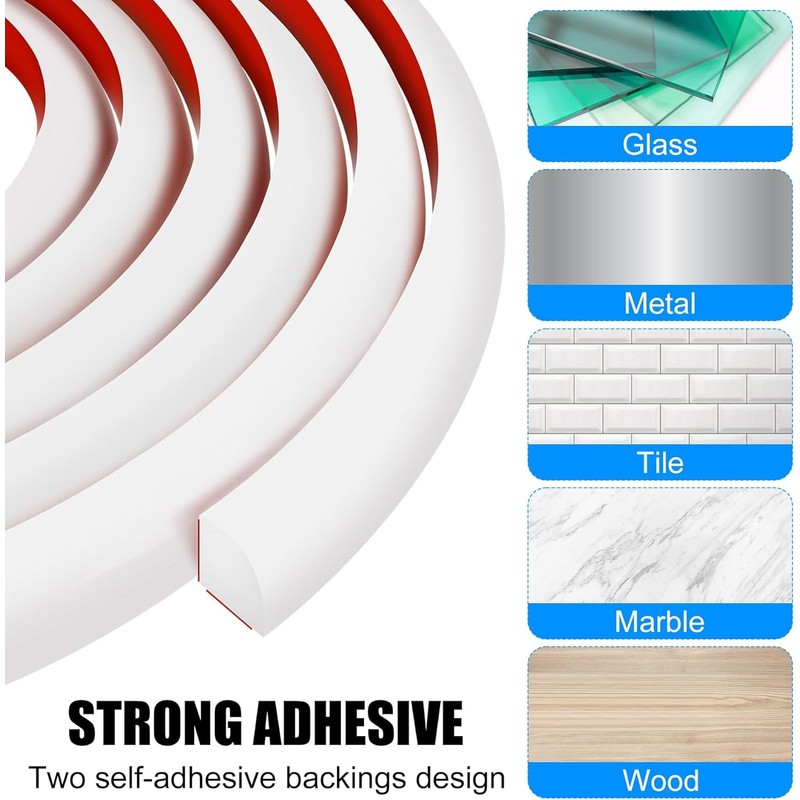 MYFAMIREA Flexible Quarter Round Molding 393 Inch Peel and Stick