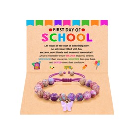 Kidbbi Back to School Gifts First Day of Kindergarten Preschool Pre K Bracelet 1st 2nd Second Grade Bracelet Back to School Stuff for Kids Girls