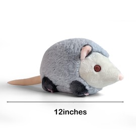 Soft Possum Stuffed Animal – 11.8 inch Cute Opossum Plush Toy for Kids and Adults – Realistic Possum Gifts for Wildlife Lovers and Animal Collectors