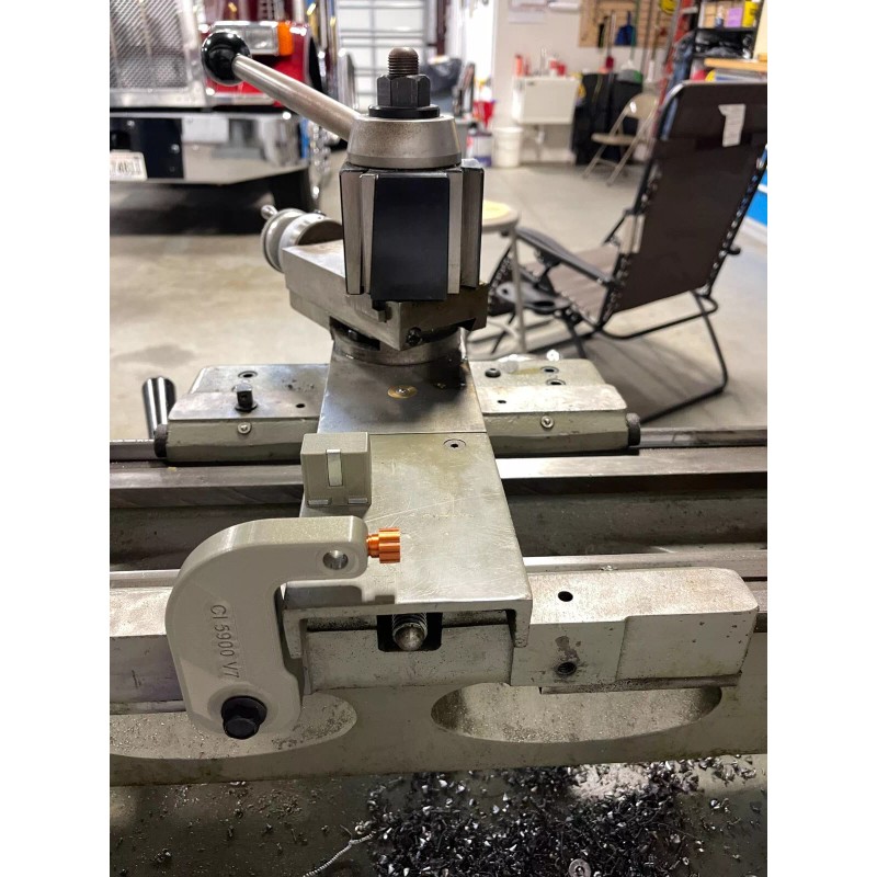 KD3Dprinttech Clausing 5900 Metal Lathe, Cross Slide Dial Indicator Holder