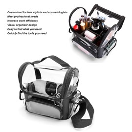 ZJchao Bolsa de Cosméticos, Bolsa de Transporte de Peluquero de Gran Capacidad con Diseño Visual para Varios Cabellos para Varias Herramientas de Corte de Cabello