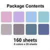 Transparent Sticky Note, 8 Counts/160 Sheets Square Waterproof Self Adhesive