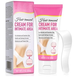 Hair Removal Cream for Women, Painless Intimate Hair Removal for Sensitive Skin