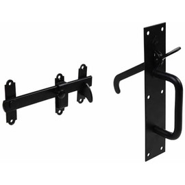 GatePro 5230023 Heavy Duty Suffolk Style Gate Latch - Black Finish