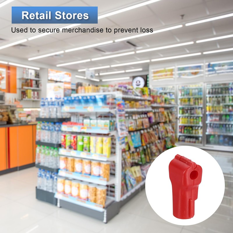 sourcing map 100pcs Peg Hook Locks, 6mm Pegboard Display Hook