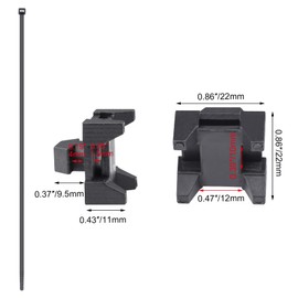 Xadnitu 25 Pieces Plastic Cable Zip Tie Mounting Blocks, Drop-In Base Mounts for 15 or 40 Series Aluminum T-Slot Extruded Profiles Wire Management