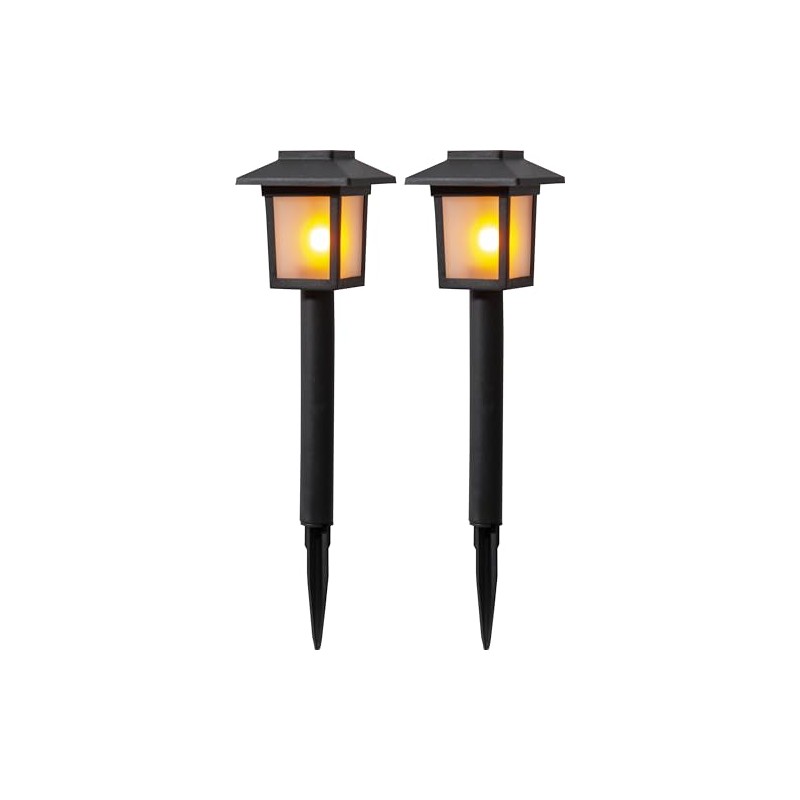 Solcells-pollare Flamman 2p