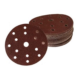Sanding Discs for Random Orbital Sanders, 15-Hole, Diameter 150 mm, Pack of 60, 10 x Grit 40/60/80/120/180/240