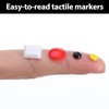 Bump Dots for Visually Impaired, 165pcs Braille Stickers(Red,Black,White,Yellow), Low Vision