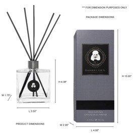 Rainier’s Gifts Reed Diffuser Set (Frankincense & Myrrh) - Scented Oil Diffuser Sticks - Home Fragrance Aromatherapy Air Freshener 6.5 fl oz