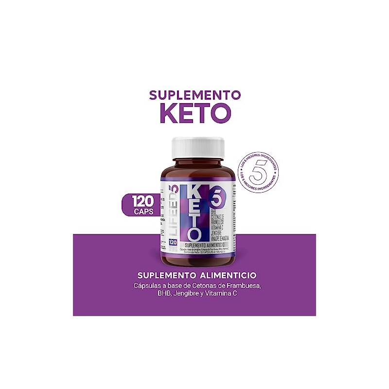 Lifeed Keto Suplemento Cetonas Frambuesa Bhb Vinagre Manzana Multivitamínico Jengibre