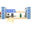 Wooden Train Set Accessories Wood Railway Bridge for Railroad Tracks,