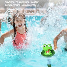 Floating Temperature Gauge for Pool | Animal Bath Temp Measuring Tool - Shockproof Floating Spa Temperature Reading Tool for Outdoor Indoor Bath Bathtub Aquarium Pond